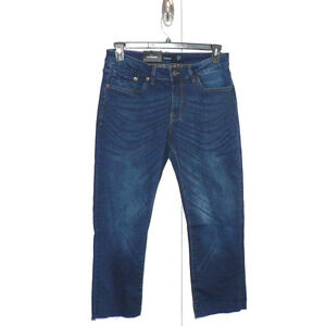 Tahari Men's Straight Fit Seriously Soft Cut Raw Hem Blue‎ Jeans 32x25 $80